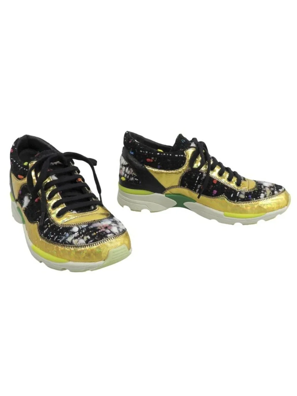 Chanel Tweed Replacement Sneakers Dad Shoes